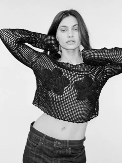 Crochet Flower Top -^Réalisation Par Shop