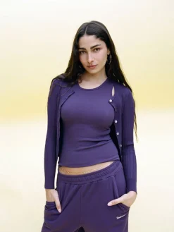 The Winona Cardigan - Deep Purple^Réalisation Par Cheap